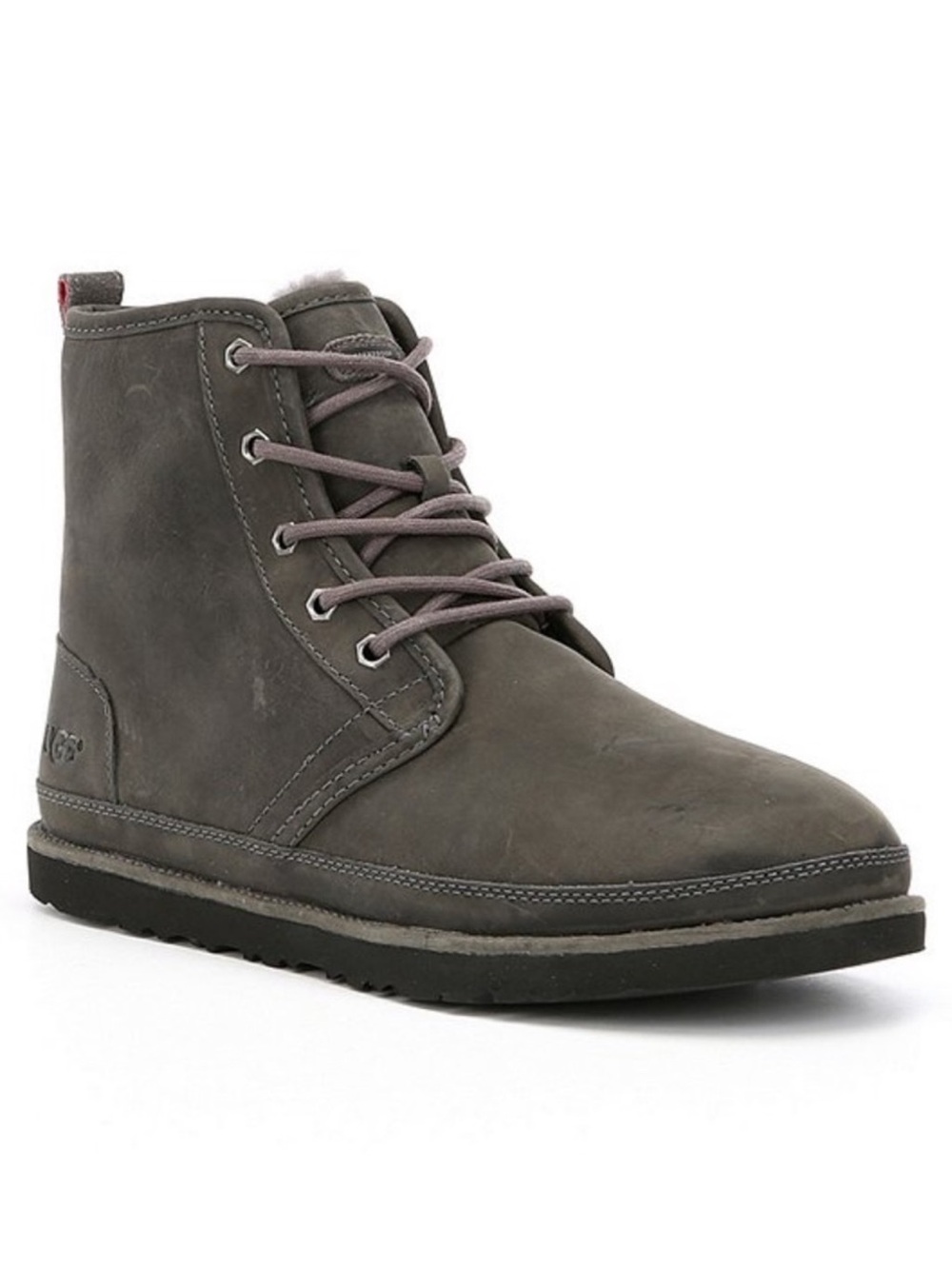 UGG Australia Harkley Waterproof Lace Up Boots Charcoal Gray 1017238 Mens